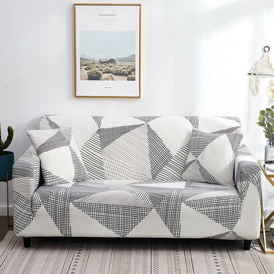 145-185cm 2 Seater Loveseat Elastic Sofa Cover Stretch Armchair Protective Cover (Light Gray, Type 8 2 Seater Sofa Cover)