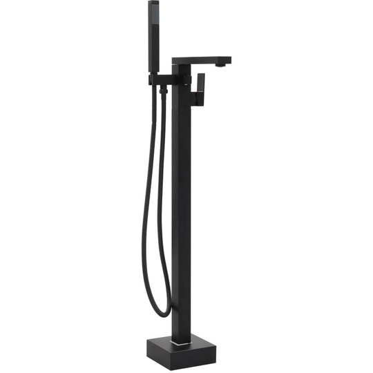 Freestanding Bathtub Faucet Black Stainless Steel 90 cm VD06426 - Hommoo