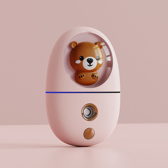 Perleraregb - Mini Cute 35ml Pet Humidifier, Cool Mist Handheld Humidifier (Pink)