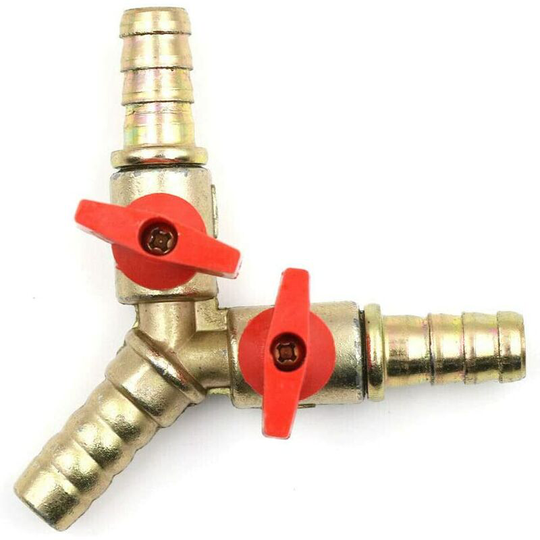 Mezheng - Brass Ball Valve 3 Way y Ball Valve Barbed Wire Fitting Adapter for Faucet Water Gas Oil