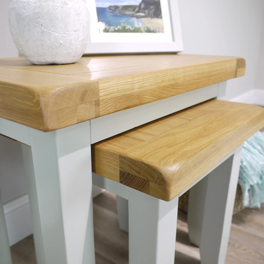 Claire 2 Piece Solid Wood Nest of Tables