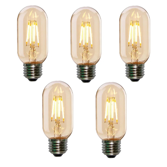 T45 Dimmable LED E27 Screw Bulb 4W 5 Pack