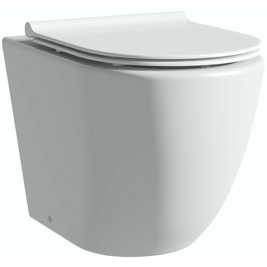 Mode - Harrison rimless back to wall toilet with slimline soft close seat - White