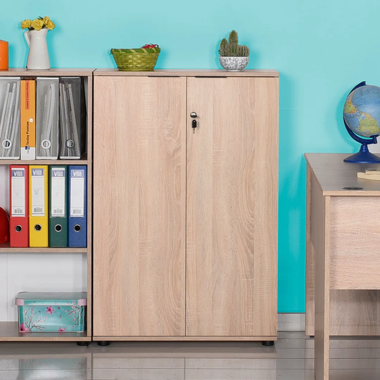 Denoris 2 -Door 3 -Shelf Storage Cabinet