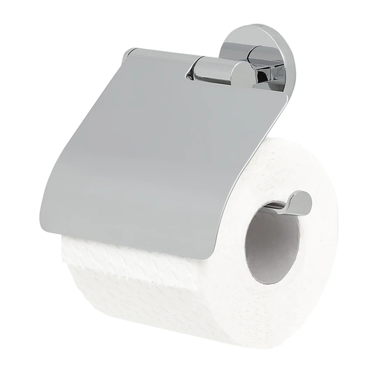 Noon Wall Mounted Toilet Roll Holder with Cover Chrome