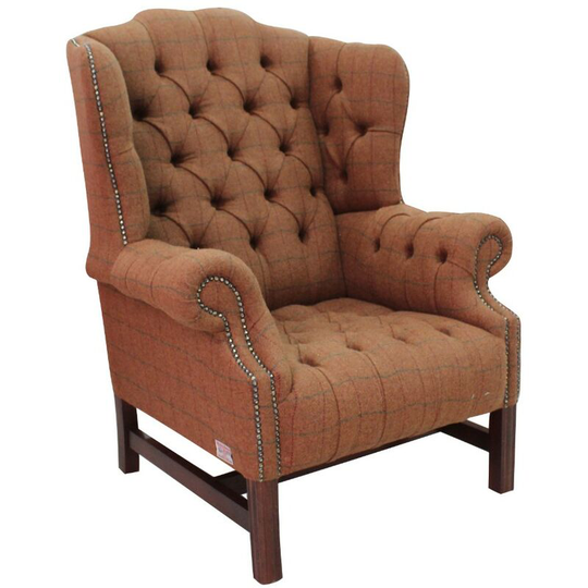 Harris Teed Chesterfield Churchill High Back Wing chair Designersofas4u