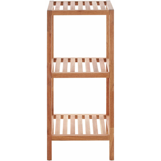 Premier Housewares 3 Tier Walnut Wood Bathroom Shelf Unit