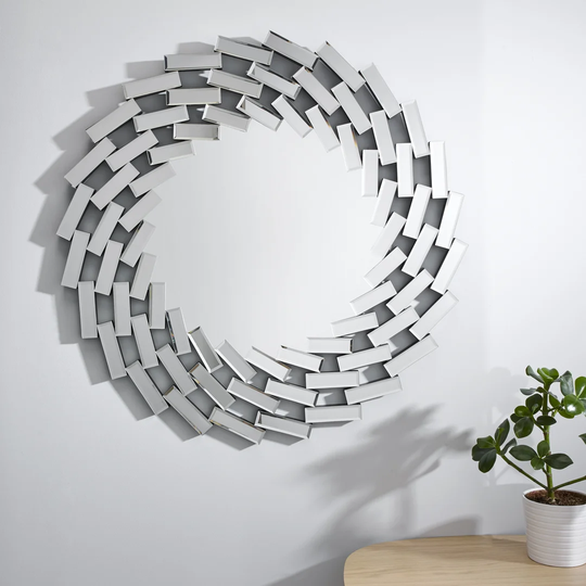 Delisle Sunburst Glass Framed Wall Mounted Accent Mirror