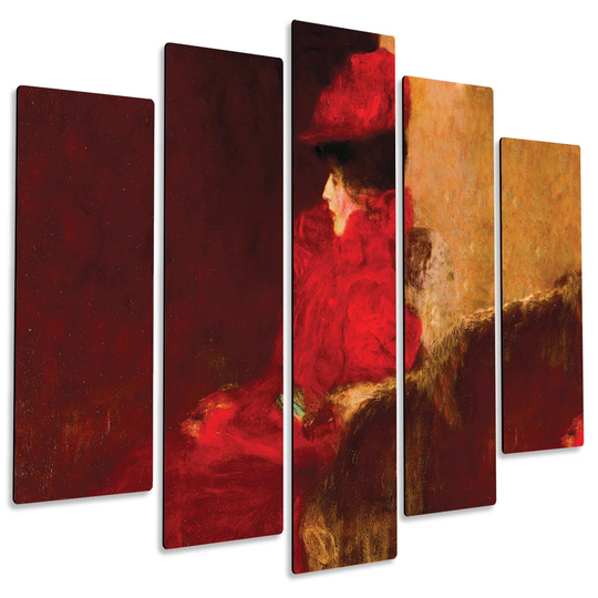 Woman in Armchair by Gustav Klimt - 5 Piece Unframed Painting on MDF