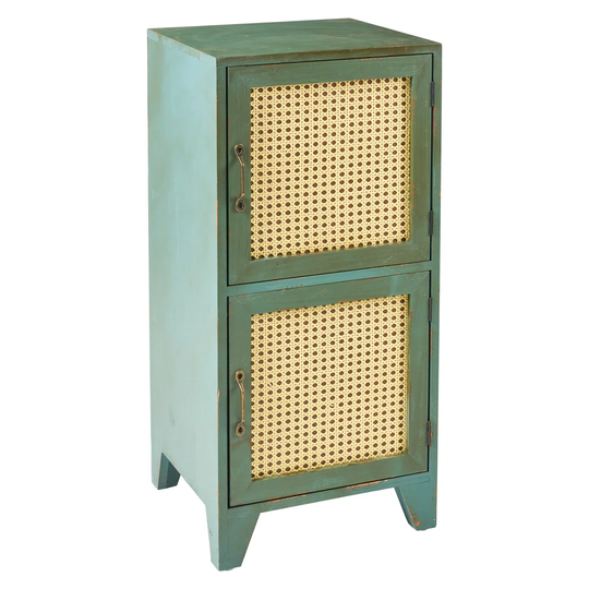 TONIA - SMALL CABINET WITH TWO DOORS GREEN