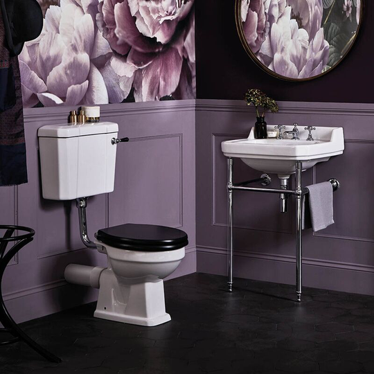Fitzroy Bathroom Suite Low Level Toilet and Basin 560mm - 3TH - Bayswater