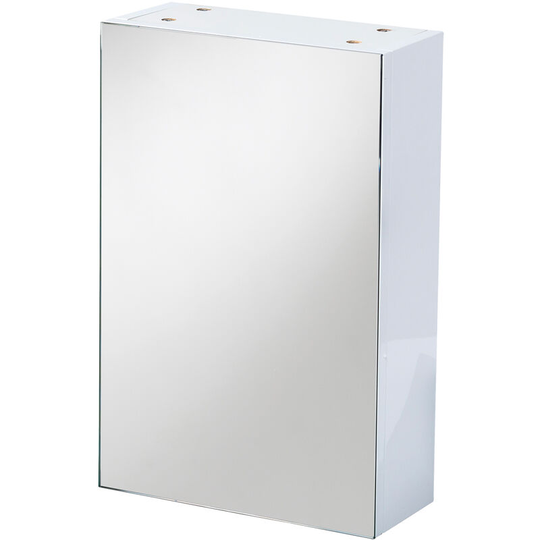 Serrano Wall Mounted Single Mirror Door Cabinet - White
