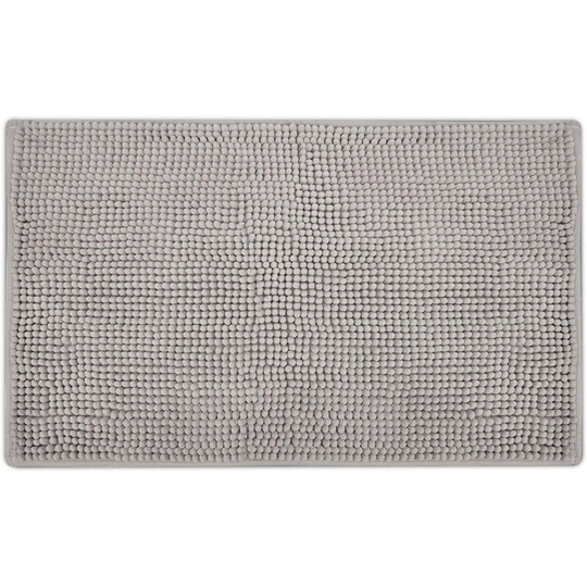 Sunflowergb - Absorbent Non-Slip Bath Mat 80x50 cm - Neil Carpet Bath Mat - Soft (Light Grey) for Bathrooms, Showers, Toilets and Bathtubs