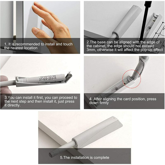 Betterlifegb - 2 Pieces Push to Open Cabinet Door Magnet,Betterlife Magnetic Push Open Cabinet Latch Magnetic Closet Closers for Cabinet Push to Open