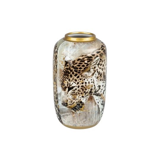 Fenwick Brown/Gold 31Cm Ceramic Table Vase