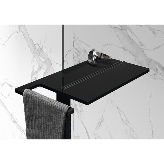Hppe - hüppe Select+ Towel rail with shelf 40 x 22 cm, Matt black (SL2401123)