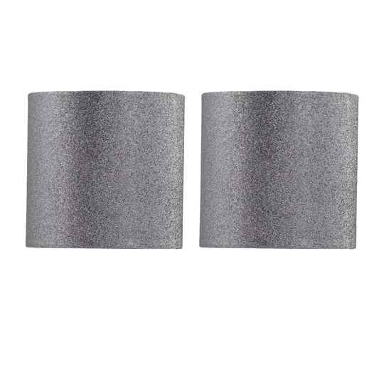 15Cm H Cotton Drum Lamp Shade ( Uno ) in Silver Grey