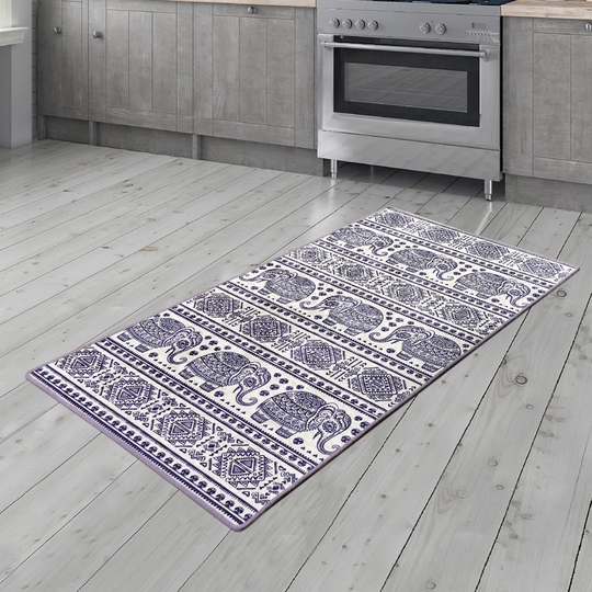 Helaine Elephant Shaggy Navy Blue Rug