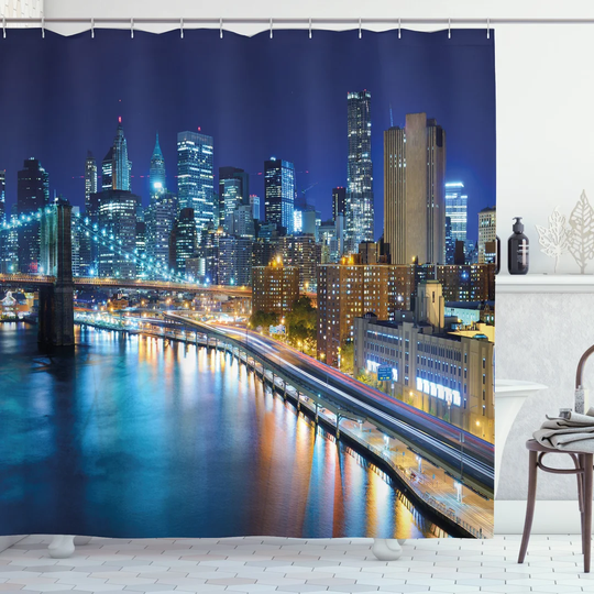 Blerina 13 Piece Polyester Shower Curtain Set