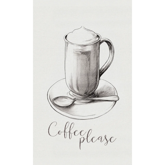 Delicate Coffee Please - Wrapped Canvas Painting Print