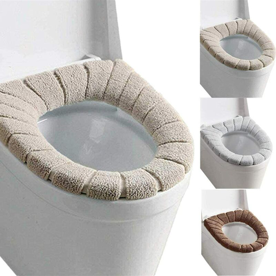 Toilet Seat Warmer, Toilet Seat Cover 3-Piece Washable Toilet Seat Cover / Soft / Thicker / Washable / Stretchable.