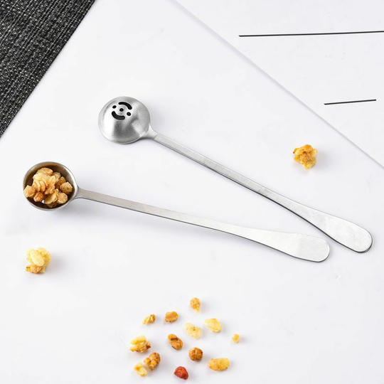 Sunflowergb - Set of 2 Serving Spoons with Drain Hole, Stainless Steel Olive Spoon for Jar, Pickle Spoons for 7.5' Canister Containers.