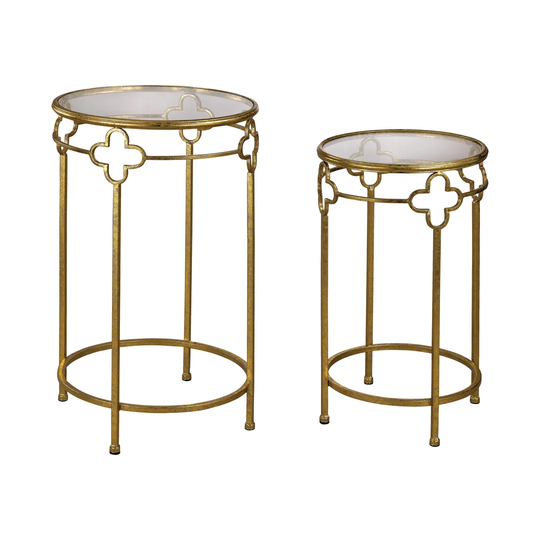 Haringe Quatrefoil 2 Piece Side Table Set