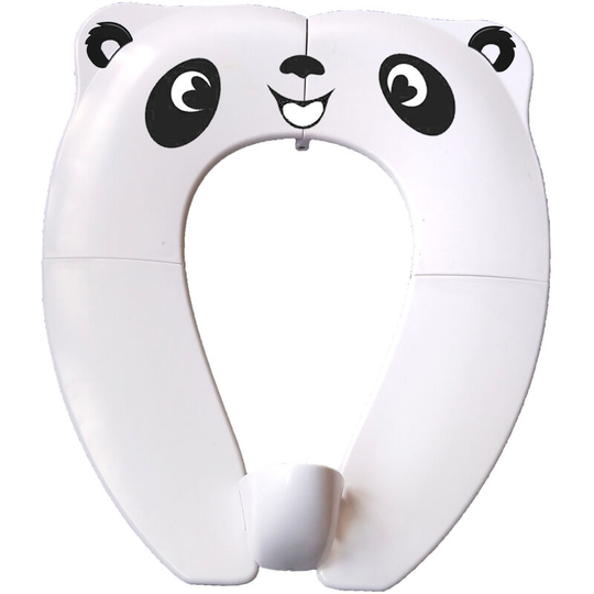 Portable Potty Seat with Splash Guard for Toddler, (White) Foldable Travel Potty Seat with Carry Bag, Non-Slip Pads Toilet Training Seat Covers for