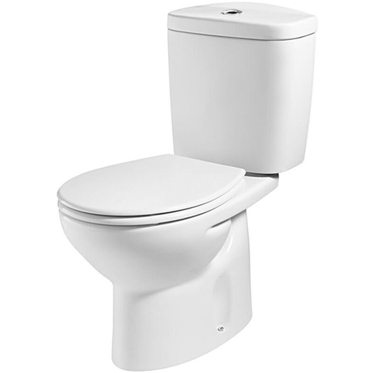 Ro.ca - Roca Laura Close Coupled Toilet Push Button Cistern Soft Close Seat White