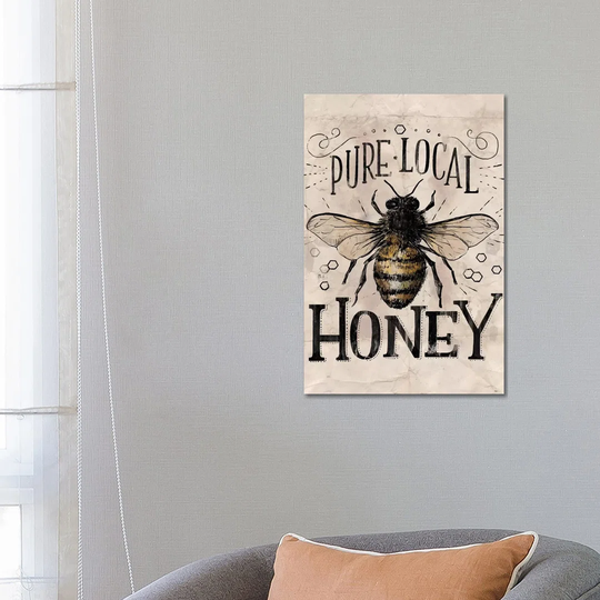 Everyday Vintage Bee by Loni Harris - Wrapped Canvas Graphic Art