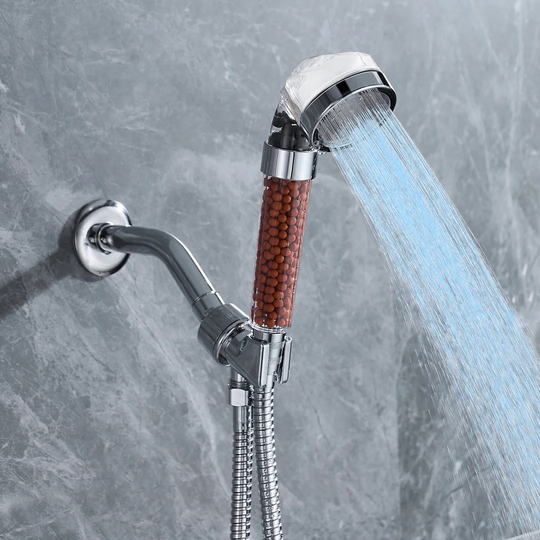 Handheld Shower Head, High Pressure Filter Filtration Shower Heads Water Saving Spray Bathroom LED Showerheads With Auto Color Changing