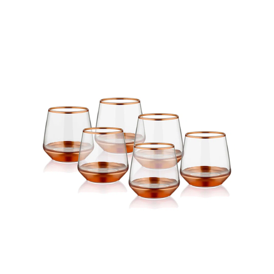 Glam Whiskey Glass Short 6 Piece