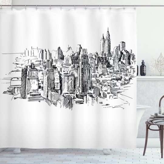 Barack Polyester Shower Curtain Set