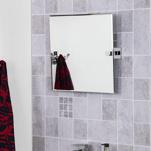 Croydex Flexi Fix Square Bathroom Mirror 380 x 380mm - QM441041