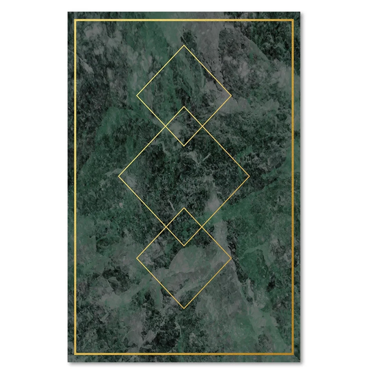 Gold Squares - Wrapped Canvas Graphic Art Print