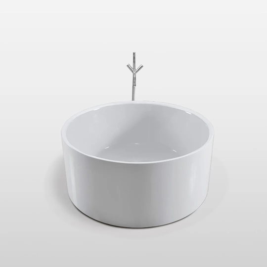 Crystal Freestanding Bathtub Modern Design Bath Tub Faucet Diameter 134cm New