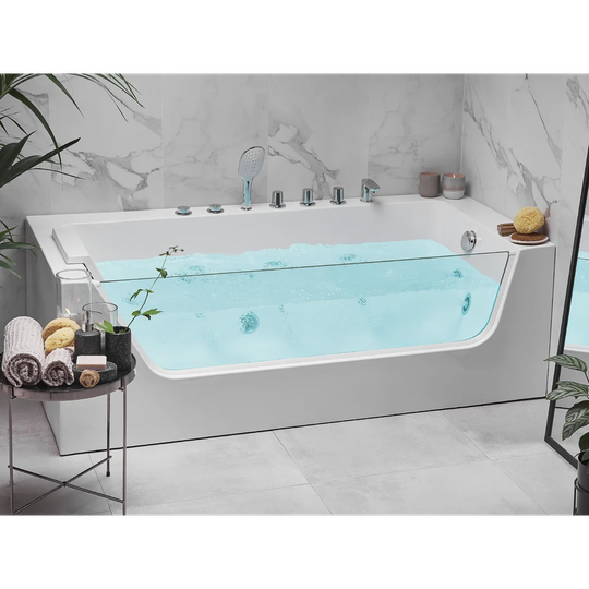 Leff 1700 mm x 800 mm Back to Wall Whirlpool Bathtub
