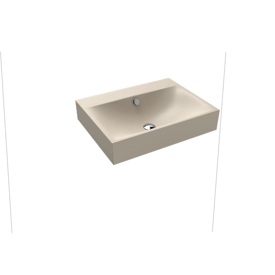 Warm Beige Metal Rectangular Wall Hung Basin Bathroom Sink