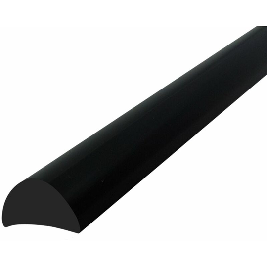 Shower Door Threshold Strip | Wetroom Barrier | Stick to Floor/Tray | Rigid Acrylic Material | Black Finish | SEAL055B (200cm) - Black