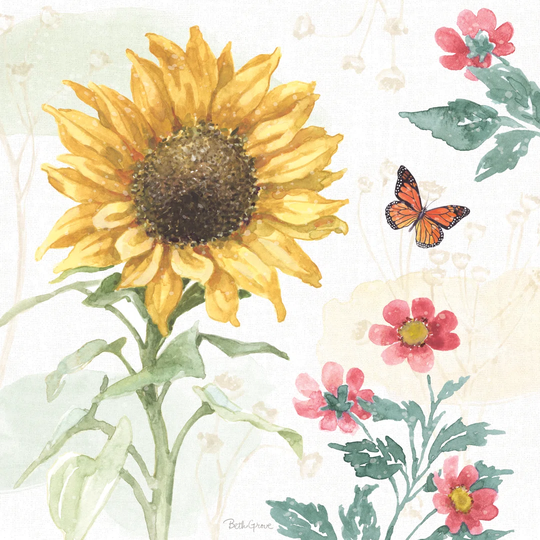 Sunflower Splendor V by Beth Grove - Wrapped Canvas Painting Print