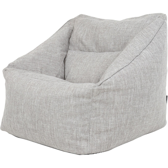 Oslo Herringbone Armchair Bean Bag - Grey