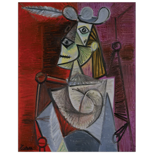 'Woman In An Armchair' by Pablo Picasso Art Print