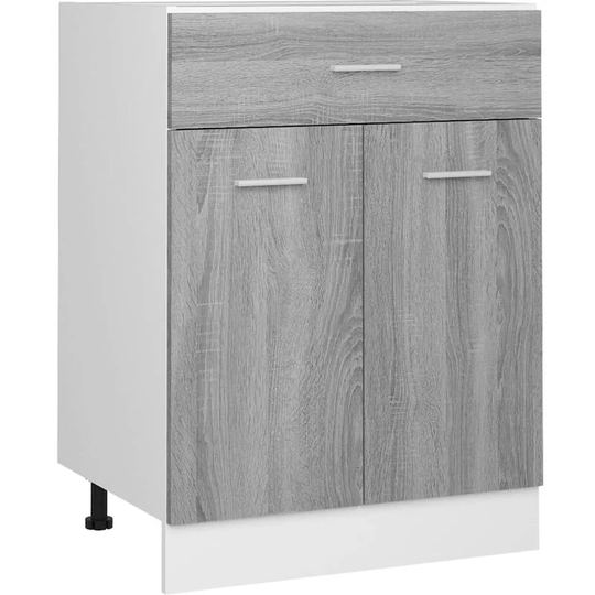 Vidaxl - Drawer Bottom Cabinet Grey Sonoma 60x46x81.5 cm Engineered Wood Grey
