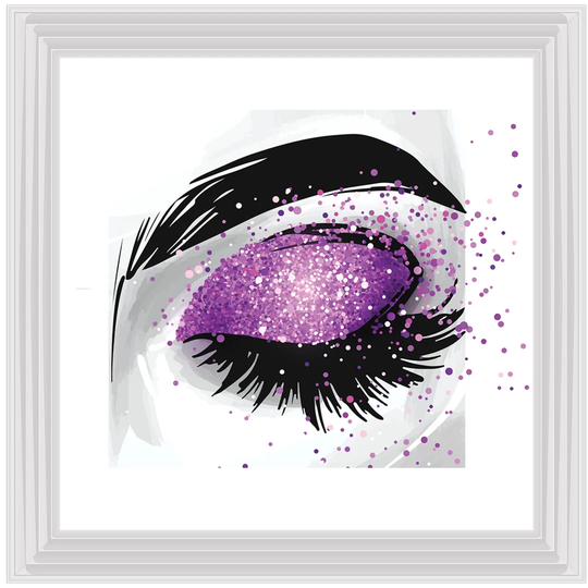 Purple Lashes - Picture Frame Graphic Art