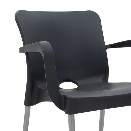 Talia Pakoworld PP Garden Armchair Blue-Leg Silver