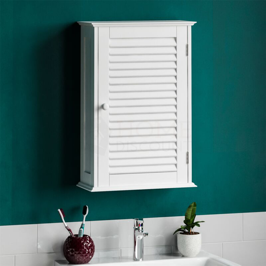 Liano 1 Door Bathroom Cabinet Wall Mounted Cupboard, White
