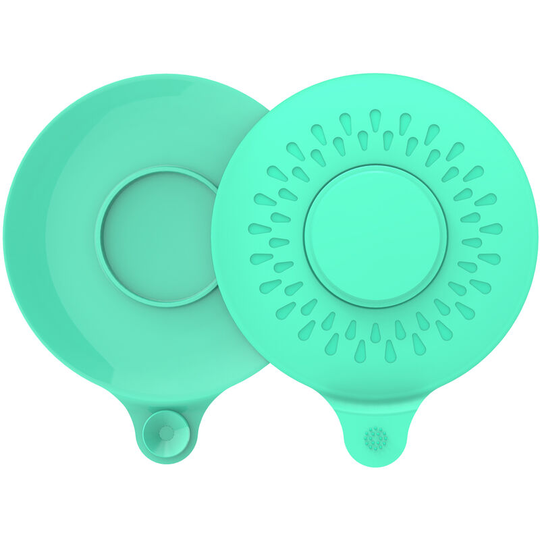 Silicone bathtub stoppers (1 set of 2), green