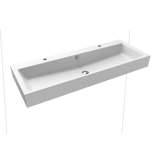 Matte White Metal Reactangle Wall Hung Basin Bathroom Sink