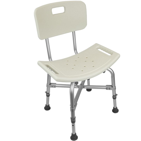 Shower chair with adjustable height reinforced for elderly - Primematik