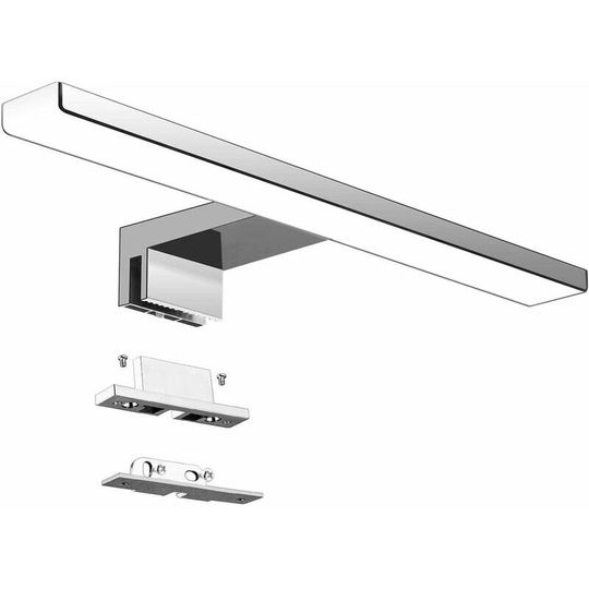 Toilet mirror lamp LED 5W 230V 500LM, IP44 waterproof 30cm lamp clip toilet, neutral white 4000K, no stroboscopic lighting, stainless steel bubble